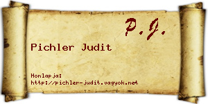 Pichler Judit névjegykártya